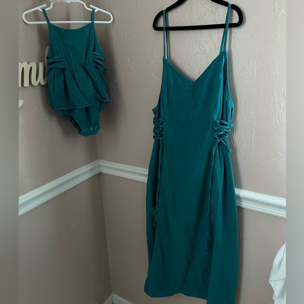 PatPat mommy and baby matching dress and bodysuit